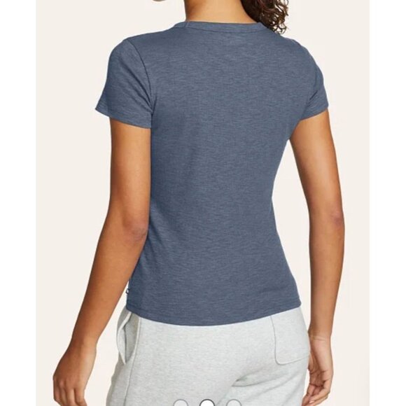 NWT - Eddie Bauer Blue Women's Infinity Slub Rib SS Tee Crew Neck 2XL‎ *Comfort* - Picture 3 of 12